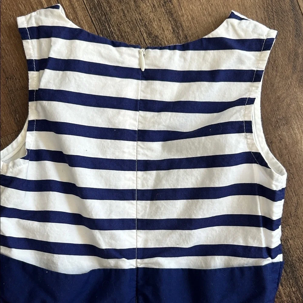 Gymboree Navy and White Striped Dress